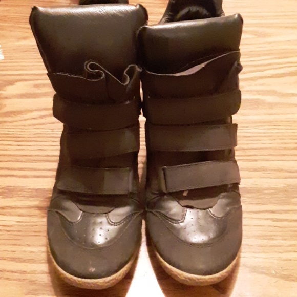 black velcro high tops